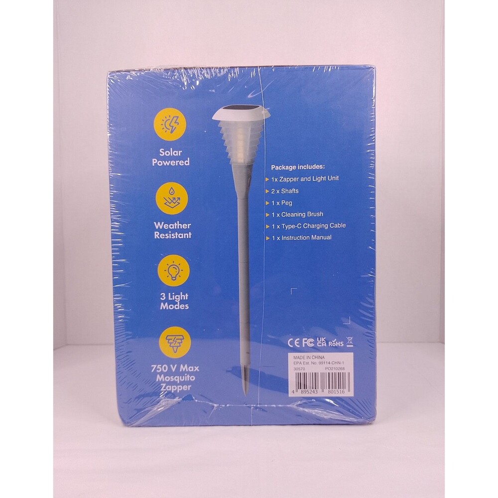 Kane + Lono Solar Bug Zapper Outdoor Pathway Light LED Mosquito Insect Killer - Picture 3 of 6